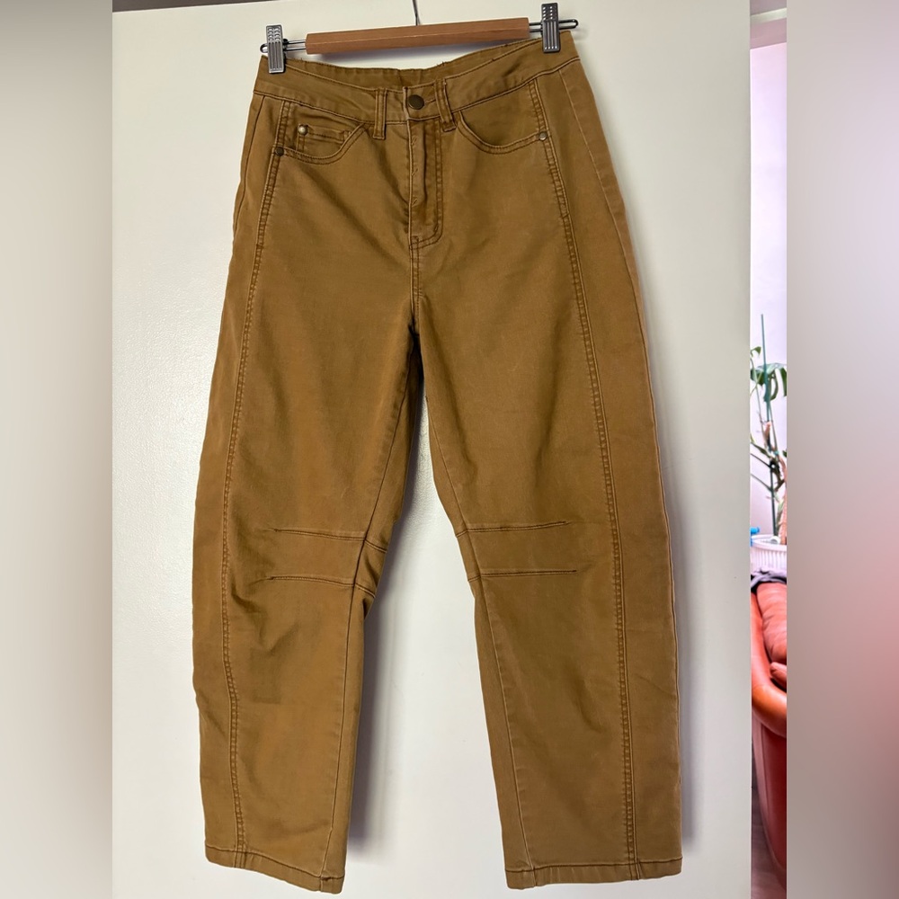 Brown Barrel Pants